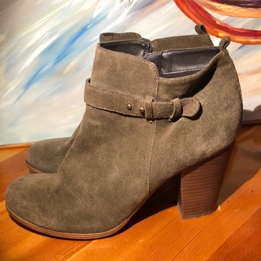 Franco Fortini suede ankle bootie